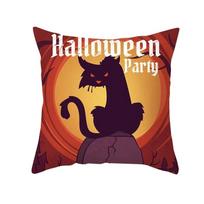 Taie d'oreiller décorative d'horreur d'Halloween, maison hantée, bureau, salon, canapé, voiture 40x40cm