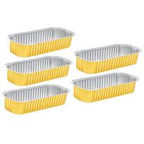 5 Pcs Aluminum Foil Pans Air Fryer Square Tin Foil Tray Cookware Air Fryer Sheets Liners Pans for