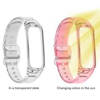 Pakeičiamos apyrankės, suderinamos su Samsung Galaxy Fit2 SM-R220 išmaniąja apyranke, dirželis moterims skaidri