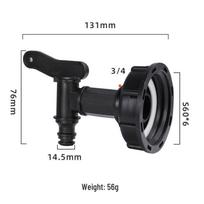 IBC Tote Barrel Garden Nozzle Joint Accessories Adapter Cap S60*6 + Plastic Faucet