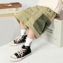 Child Pants Labor Clothing Shorts Summer Thin Boys' Mid Pants Summer Clothing Children's Five Quarter Pants Summer 110