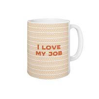 I Love This Job Funny Coffee Cup, Interesting Pattern Ceramic Mug, Adult Emotional Cup