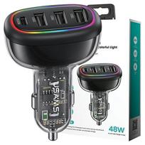 Usams Ład. Alone. 1Xusb-C 3Xusb-A C34 48W3A+C Pd Fast Charge Black/Czarny Cc170Cc01 (Us-Cc170)
