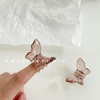 Fairy Transparent Butterfly Hair Clip: Frosted Shark Claw for Half-Tied Summer Styles
