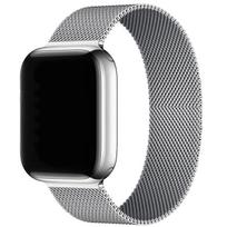 Compatible with Apple Watch S10 Magnetic Steel Milanese Strap for iWatch 5-9 SE. 38/40/41/42mm sidabras