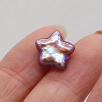 1Pc, Purple Non-porous Natural Shell Beads, Handmade Pentagram Loose Beads, 1.2-1.3cm, for DIY Necklace Bracelet Anklet Accessories, Jewelry Making 1Pc/12-13mm violetinė