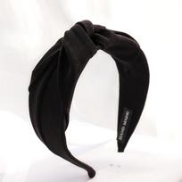 PROLY New Fashion Women Headband Wide Side Autumn  Spring Turban Solid Center Knot Hairband Casual Hair Accessories