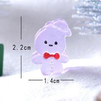 Cute Christmas Glow-in-the-dark Hat Gingerbread Man Figment Christmas Accessory violetinė