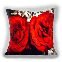 Red Rose Flower Cushion Pillowcase Love Pillowcase Square Couple Essential Cushion Cover Bedroom Home Decoration 30x30cm juoda