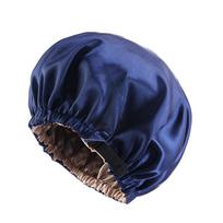 Satin Bonnet For Sleeping Adjustable Silk Bonnet For Curly Hair Bonnets Double Layer Large Satin Lined Sleep Cap For Women One Size black