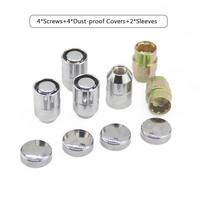 4 nuts + 2 keys m12x1. 50 mm Carbon steel wheel lock nuts anti-theft protection for nissan forester wheel