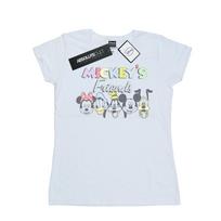 Disney Womens/Ladies Mickey Mouse Friends Faded Nostalgia Cotton T-Shirt L balta