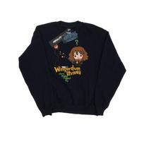 Harry Potter Womens/Ladies Hermione Granger Wingardium Leviosa Junior Sweatshirt XXL juoda
