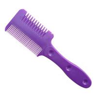 2 In 1 Hair Cutting Trimmer Barber Comb Home Bangs Hair Cutter Thinning Handle Brush With Razor Detachable Styling Tools violetinė