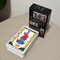 El Tarot De Marsella(Spanish Edition) 78 Pcs Tarot Cards Based on Marseille System - 10.3*6cm juoda