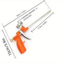 Foam Expanding Spray Gun Foaming Jet Glue Gun Metal Polyurethane Trigger Sprayer Pump Sealant Caulking Tool for House Renovation. Orange white