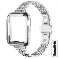 Metalinė apyrankė+dėklas Apple Watch Ultra2 dirželiui 49mm 42mm 41 45 46 40 44mm Dangtelis Plieno apyrankė Iwatch Series 10 9 8 7 6 SE 5 4 Series SE 456 40mm