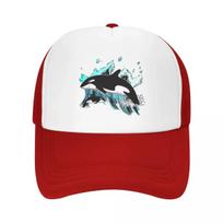 Orca Aquatic Sea Ocean  Top Tees Killer Whale Cap Casual Mesh Baseball Caps Adjustable Hat Hip Hop Summer Unisex Baseball Hats One Size