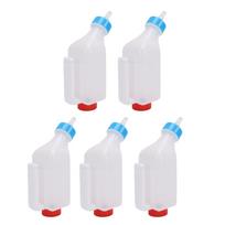 5 PCS Lamb Feeding Bottle Thickened Goat Feeder Bottle with Pacifier Hanging Handle for Livestock 500ML