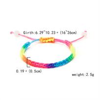 Fashion Rainbow Bracelets For Women Girls Boy Ladies Rainbow Love Pride Woven Wristband Bracelet Couple Friendship Party Jewelry
