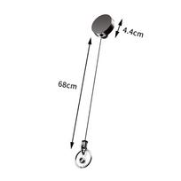 Retractable Metal Wire Keychain Pull Badge Reel ID Lanyard Name Tag Card Badge Holder Reels Recoil Chain Clips Outdoor Key Ring gray