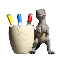 Dinozauras Rašiklių Laikiklis Dervos Stalo Papuošalas Mielas Dino Dantų Šepetuko Ir Dantų Pastos Laikiklis Kosmetikos Šepečiams Tvarkyklė Linksmas Dinozauro Dekoravimas B