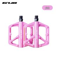 GUB GC-001 Lengvi neslystantys nailoniniai guolių pedalai kalnų ir plento dviračiams rožinė