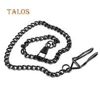 Unisex Retro Antique Gift Pocket Chain Watch Holder Necklace Jean Belt Decor Suspension Trinket juoda