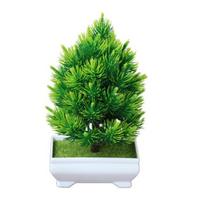1 vnt. vazoninis dirbtinis pušies bonsai scenos sodo vestuvių namų vakarėlio dekoras žalia