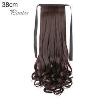 Beautiful secret Straight Curly Ribbon Ponytail Hairpiece Clip In Hair Extension Curly-38cm tamsiai ruda spalva