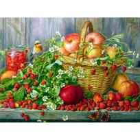 Deimantinė tapyba Siuvinėjimas Viso ekrano vaisiai avietės gėlės vaisiai kalnų krištolas kryželiu 20X30CM gray