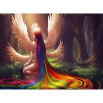 Angelo mergaitės paveikslas 5D deimantinis paveikslas angelas kryželiu Siuvinėjimas Religija Deimantinis siuvinėjimas Peizažas 20X30CM