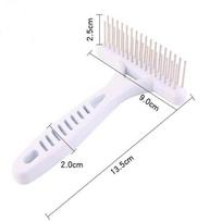 Pet Dog Rake Comb Double Row Pins Hair Fur Shedding Remove Cat Dog Rake Brush Comb Pet Grooming Tool balta