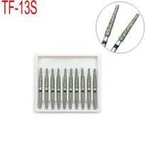 10 pcs/set Dental Diamond Burs Drills High Speed Handpiece Polishing Whitening Product TF-13S Dental High Speed Burs white