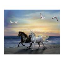 5D „pasidaryk pats“ deimantinis paveikslas „Galloping Horse“ deimantinis siuvinėjimas Siuvinėjimas kryželiu namų dekoras, rankų darbo dovanos Square 20x30cm beige
