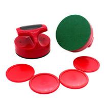 Air Hockey Pushers and Hockey Pucks Great Goal Handles Paddles Replacement Accessories for Game Tables (2 Strike 4 Puck) blue