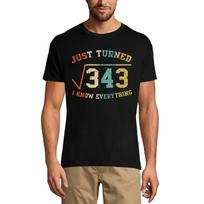 Men's Math T-Shirt Just Turned 18 I Know Everything - Funny Birthday Tee Shirt for Mathematician XS sidabro smėlio spalvos
