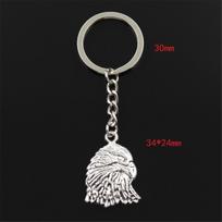 Madingas raktų pakabukas 34x24mm Eagle Hawk pakabukai „pasidaryk pats“ vyriški papuošalai, automobilio raktų pakabuko žiedo laikiklis, suvenyras dovanoms sidabras