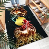 3D grindų kilimėlis nuo durų iki durų Namų miegamasis Svetainė Vonios kambarys Neslystantis, sugeriantis mašina plaunamas kilimas 100*100cm