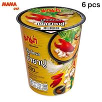 Mama puodelis greitai paruošiamų ryžių makaronų krabų kario skonio 55 gx 6 vnt – tajų maistas 55 g x 6 pcs black