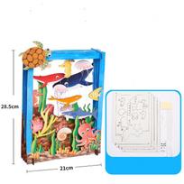 3D Coloring Handmade Craft Kits for Kids, Space and Sea Theme Assemble Art Painting Accessories-Interactive Educational Toys