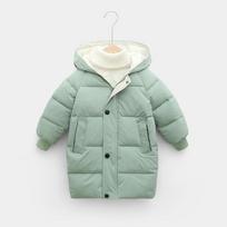 Vaikiška žiemos mada, gobtuvas, pūkinis paltas, kasdienis, berniukams, storas, šiltas, mergaitėms, ilga striukė, parka, paltas, viršutiniai drabužiai, striukės 110 žalia