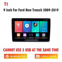 Icreative Car Radio 2 Din Android automobilio GPS navigacija, skirta Ford New Transit 2009–2019 galvos blokui Autoradio Multimedijos grotuvas Stereo Audio Auto blue