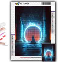 5D „pasidaryk pats“ deimantinis dažymas kryželiu „CyberPunk“ geometrinė estetika deimantinis siuvinėjimas mozaikos sienų menas namų dekoravimas Full Round 20X30CM