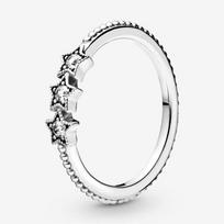 925 Sterling Silver Pan Ring Shining Pentagram With Crystal Ring For Women Wedding Party Gift Fashion Jewelry 10