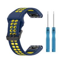 Silicone Watchband Waterproof Wristband 26mm Comfortable Wrist Strap Belt for TACTIX 7/TactixDELTA/D2bravo/quaitx3 6 blue