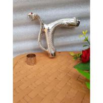 Silver Brass Cobra handle Head finish for walking stick Wood Canes Style