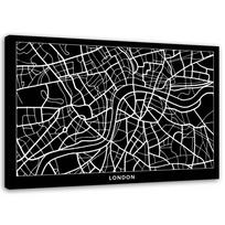 Feeby Canvas print, Londono miesto planas 60x40 balta/juoda