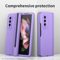 Anti-Dust Fashion S Pen lizdo telefono dėklas, skirtas Samsung Galaxy Z Fold4 Fold 4 Fold3 Fold2 Fold 3 2 Zfold4 priekinio ekrano plėvelės dangtelis for Samsung Z Fold 4 violetinė