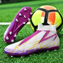Professional Men Soccer Shoes Adult Kids TF/FG High Ankle Football Boots Cleats Grass Training Sport Footwear Trend Sneakers 36